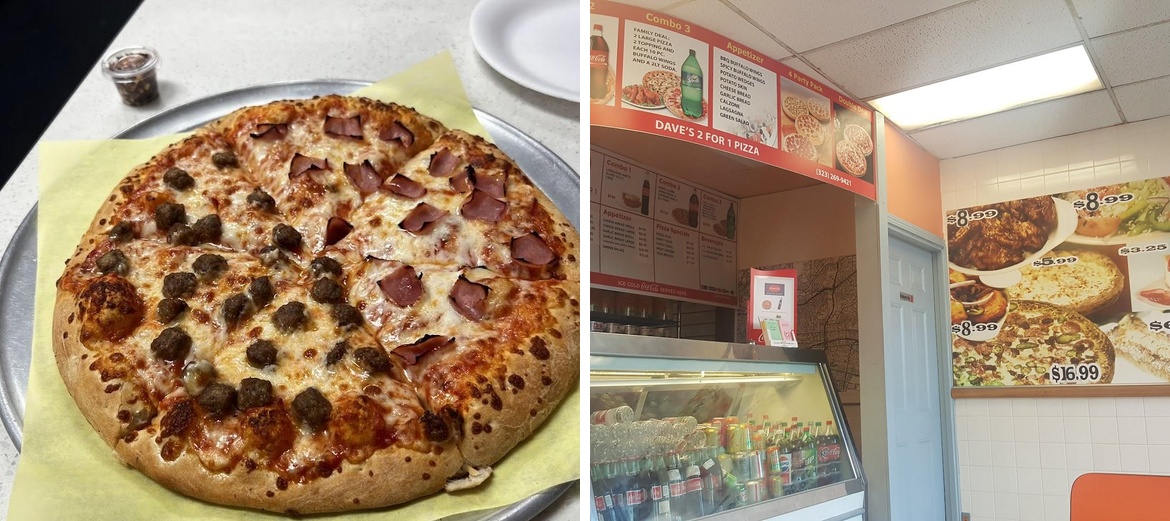Dave's 2 For 1 Pizza Menu